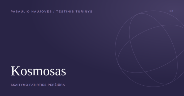 Testinio turinio viršelis: Kosmosas