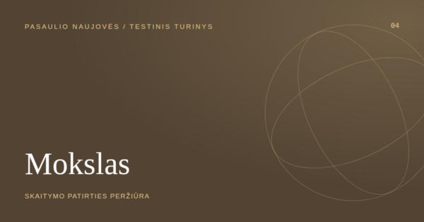 Testinio turinio viršelis: Mokslas