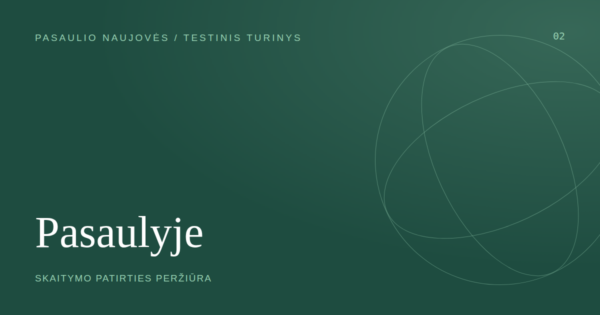 Testinio turinio viršelis: Pasaulyje